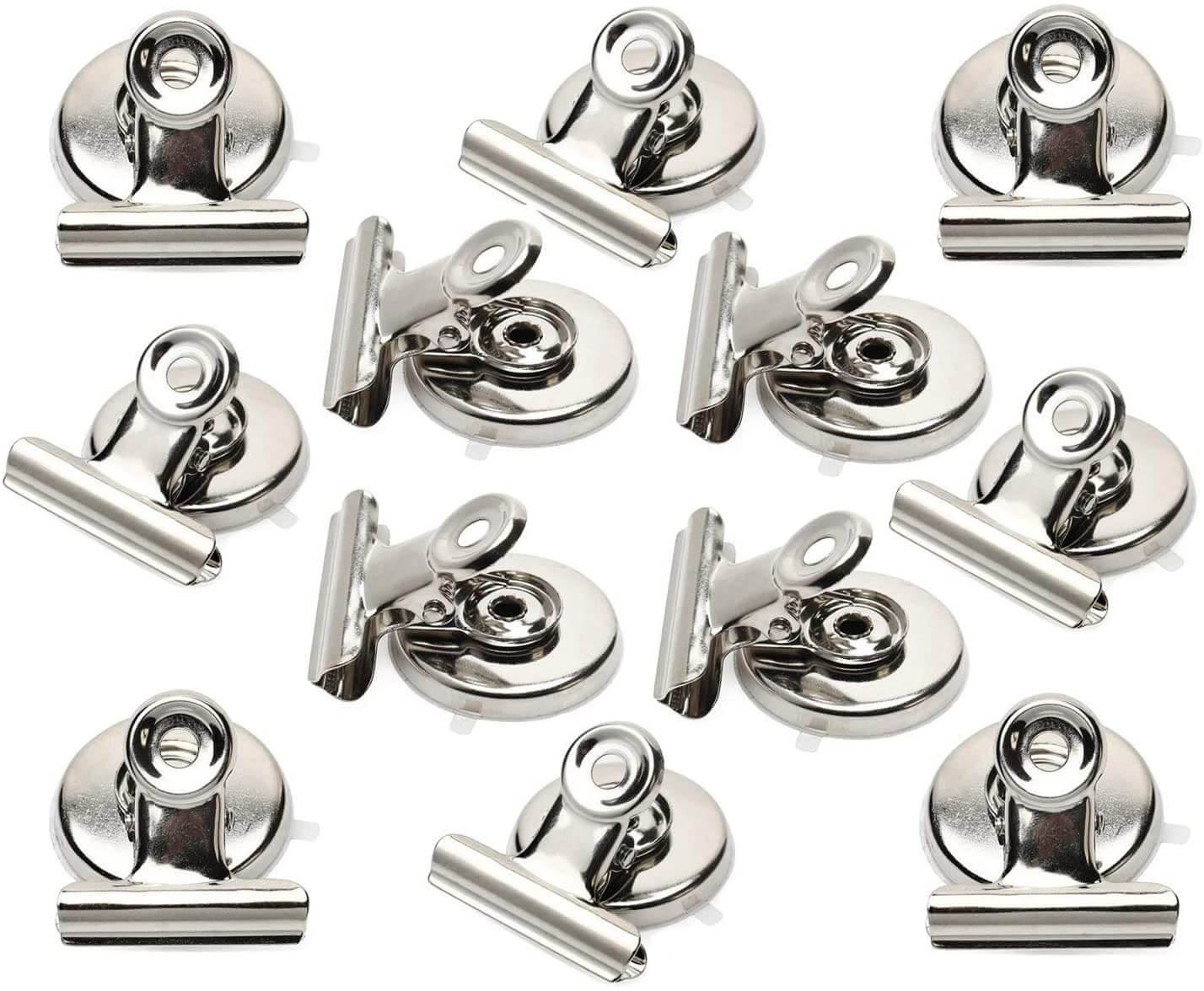 Silver magnetic clips