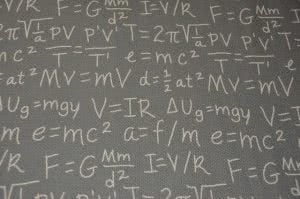 Math equations, like in the college movies Good Will Hunting