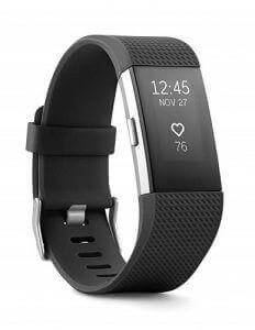 Black Fitbit wristband. Image linked to its Amazon page.